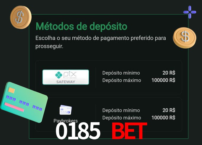 O cassino 0185 Bet oferece uma grande variedade de métodos de pagamento